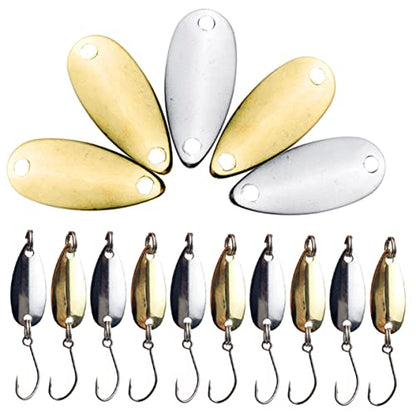Toddmomy Sequin Bait Fishing Lures for Bass Artificial Fishing Tool Bait Blades Hook Blades Portable