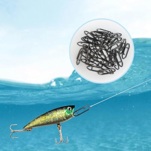 50 Pack Fishing Speed Clips, High Strength Stainless Steel Speed Clip, Fishing Stealth Power Speed Clips, Stainless Steel Quick Change Clip, Fishing Clips Quick Change - size: 1.8cm