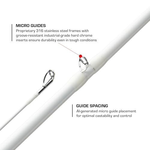 Duckett Fishing Silhouette Spinning & Casting Rods, Premium Lightweight Fishing Rod for All Skill Levels, Sensitive Sensi-Touch Blanks, Durable 316 Stainless Micro-Guides - size: 7'0" Medium Heavy Fast Casting