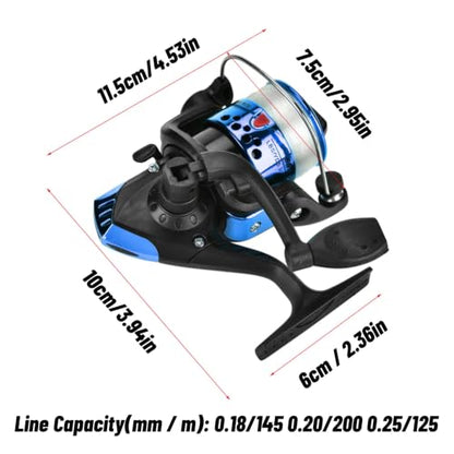 OUKENS Fishing Reel, 3 Colors Freshwater Plastic Plating Lightweight Spinning Fishing Reel Tackle Accessory - color: Blue