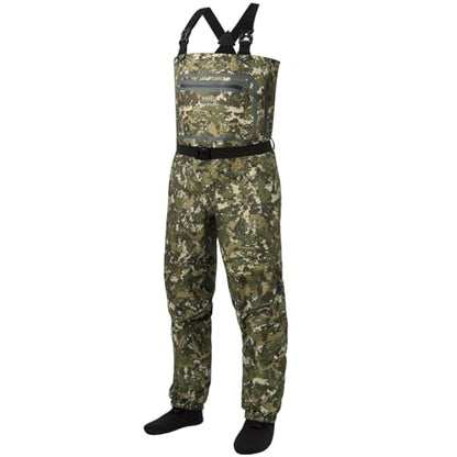 BASSDASH Breathable Ultra Lightweight Chest Stocking Foot Fishing Hunting Waders for Men - color: Veilflage, size: X-Large