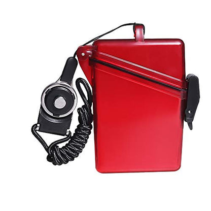 Sport Waterproof ID Card Badge Holder Case with Lanyard Cover Multiple Credit Cards, Registration, ins Card Heavy Duty Durable Locker,Dry Box (Red) - color: Red