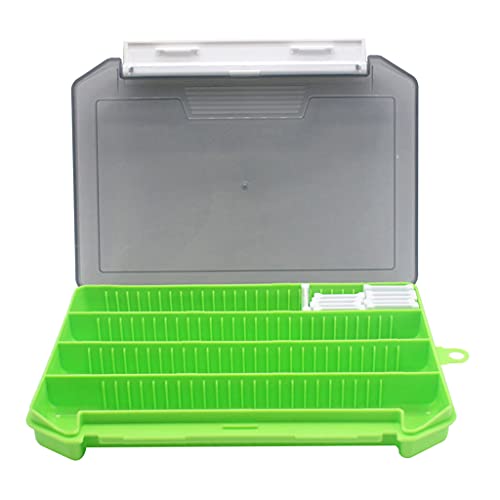 Tackle Boxes with Removable Dividers Fishing Lures Hooks Accessories Fishing Tackle Box Storage Tray - color: Green