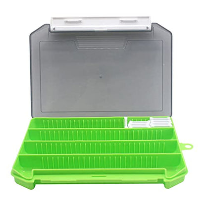Tackle Boxes with Removable Dividers Fishing Lures Hooks Accessories Fishing Tackle Box Storage Tray - color: Green