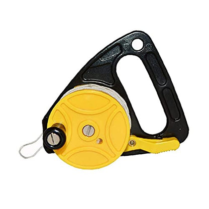 NIDONE Fishing Line Winder Spooler Fishing Line Fishing Line Spooler Machine Dive Reel with Thumb Stopper High Visibility 150ft White Line Multi Purpose for Cave and Wreck Exploration