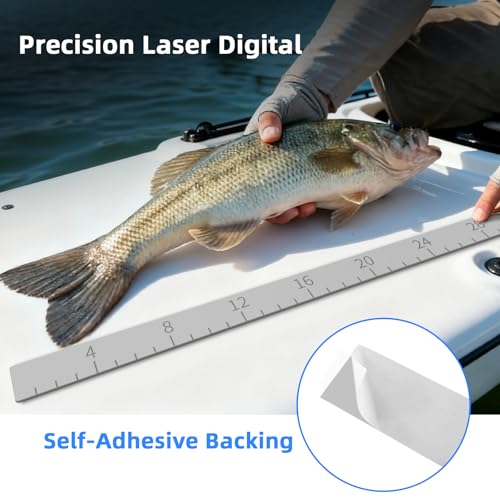 Fish Ruler 32in EVA Foam Fish Measuring Ruler with Self-Adhesive Backing for Fishing Kayaks Accessories, Fish Ruler Measurement Sticker Tool for Fish Kayak - color: Light Grey