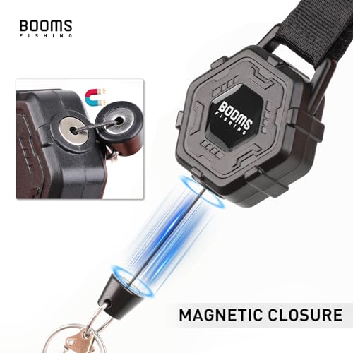 Booms Fishing RG5 Retractable Keychain with Belt Clip, 2-Pack Fishing Zinger Retractor, Heavy Duty Badge Holder, 2 Options - style: Magnetic Style