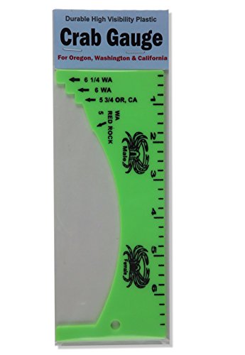 Dungeness Crab Measure - Gauge for Oregon, Washington & California (Made in USA) (Lime Green)