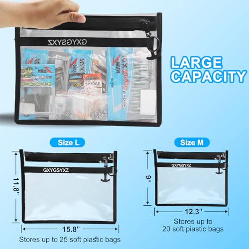 Fishing Gear Storage Bag Bait Storage Sealed Edges Waterproof Protection Durable and Sturdy Large Capacity PVC-Free Fishing Accessories Bag - size: (B-2 Pack, Large)