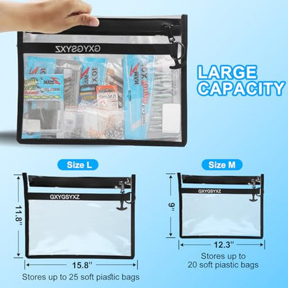 Fishing Gear Storage Bag Bait Storage Sealed Edges Waterproof Protection Durable and Sturdy Large Capacity PVC-Free Fishing Accessories Bag - size: (A-2 Pack, Medium)