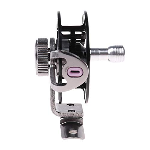 Full Metal Ultra-Light Former Ice Fishing Reels Wheel Fly Reel Aluminum Fly Little Inline Lightweight Rod and Combo Rods Accessories - color: black