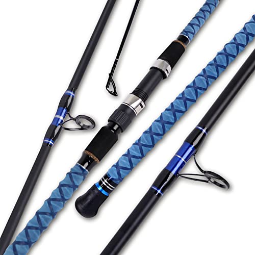Fiblink Surf Spinning Fishing Rod Carbon Travel Surf Rod 2 Piece/3 Piece/4 Piece Spinning Fishing Rod 9'/10'/11'/12'/15' - style: 4pc 15ft---spinning