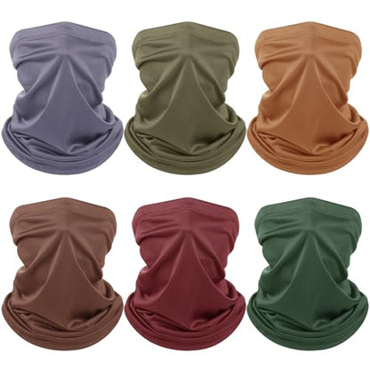 Geyoga Summer UV Protection Cooling Neck Gaiter | Sunscreen Breathable Face Scarf Bandana Mask Neck Gaiter for Outdoor Fishing Hiking Camping - color: Earth Tones