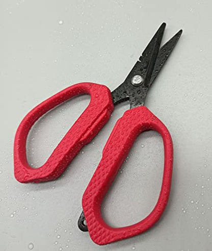 EDSTAR Fishing Pliers,Fish Lip Grippers with Missing Rope,Braid Scissors, Fishing Tools Set, Fishing Gifts for Men - color: 1# Red set
