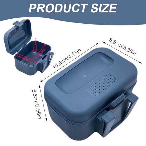 Worm Box, Plastic Fishing Live Bait Box, Breathable Holes Bait Bucket with Leakproof Lid, Clip on Worm Container for Belt.