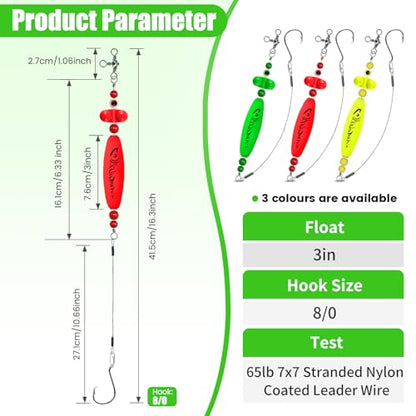 YOTO Santee Cooper Rig, Catfish Rig for Bank Fishing, Catfishing Tackle Rattler Floats, Chunky Rigs Catfish Equipment - style: Double Rung Catfish Bells - 6pcs
