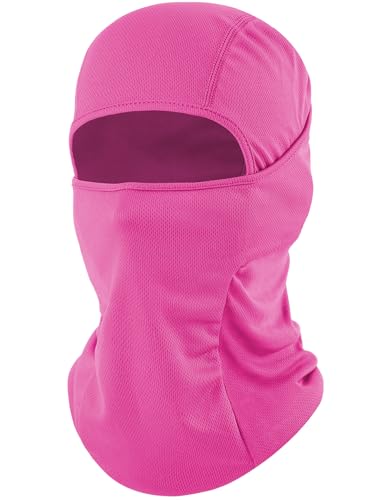 ROXUN Ski Mask Balaclava, Motorcycle Summer Cooling Breathable UV Protector - color: Ace - One Rose Red