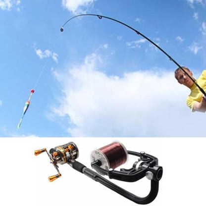 Fishing Line Spooler Machine Portable Adjustable Spinning Reel Line Winder Tackle Tool Black