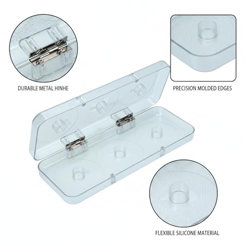Clear Silicone Fishing Line Spool Storage Box, Tackle Organizer for Multiple Spools, Durable Protective Case (1 Pack)