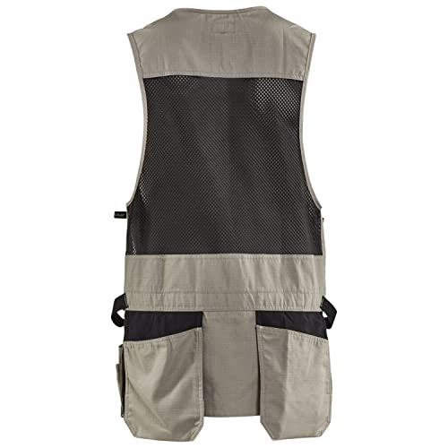 Blaklader Men's Ripstop Kangaroo Mesh Work Vest with Utility Pockets - color: Stone, size: 3X-Large