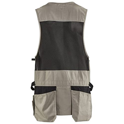 Blaklader Men's Ripstop Kangaroo Mesh Work Vest with Utility Pockets - color: Stone, size: X-Large