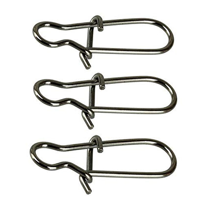 100 Pack Duo Lock Snaps Size 0-8 Black Nice Snap Swivel Solid Rings Stainless Steel Fishing Tackle Kit - Test: 26LB-220LB - size: 4#-77LB-100PCS