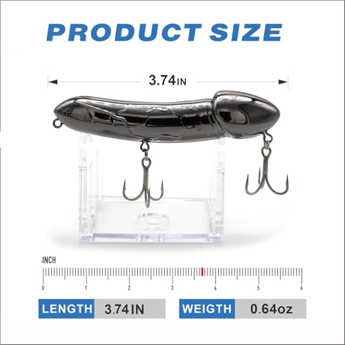 Funny Fishing Gifts for Men Women, Novelty Bass Topwater Lures, Father Christmas Birthday Gifts Stocking Stuffers - color: Sliver Grey