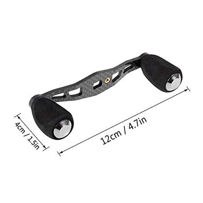 Lixada Carbon Fishing Reel Handle Carbon Baitcasting Trolling Reel Handle Left Right Ultralight Reels Handle Reels Crank - style: Without Converter
