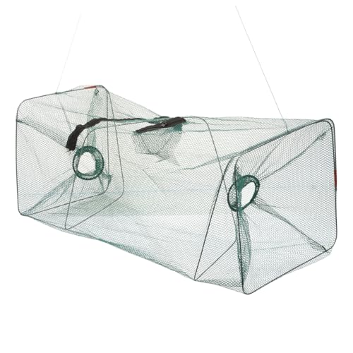 Portable Foldable Nylon Fishing Net Lightweight Shrimp Catching Cage Quick Drying Fish Keeping Net for Outdoor Use Collapsible Fishing Accessories