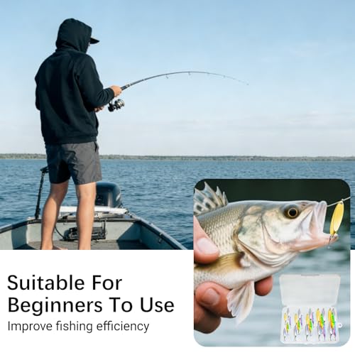 Fishing Lures Fishing Spoons, 5pcs/25pcs/30pcs/50pcs Trout Lures Bass Lures Hard Metal Spinner Baits for Salmon Bass Trout - color: 25PCS-5g/7g/10g/15g/20g
