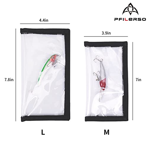 Fishing Lure Wraps 12PCS Clear See-Through PVC Fishing Lure Covers Protect Children Pets and Fishermen Safe from Sharp Hook Transparent Lures Fishing Bait Hook Storage 6L+6M - color: 6Pcs(3L+3M)