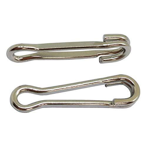 Fishing Hawaiian Snaps Swivels Sea Fish Bass Fishing Tackle Carp Fishing Equipment Pack of 100 pcs - size: 4#-0.94"/72LB