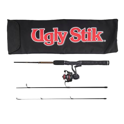 Ugly Stik GX2 Spinning Reel and Fishing Rod Combo - size: 30 Size Reel - 6'6" - Medium - 4pc, style: New Model