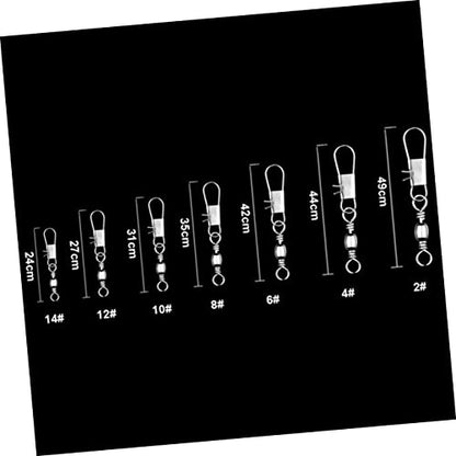 VANZACK 50pcs b Type Crank Hooks Sharpened Hooks for Tackle Offset Swivel Sinkers