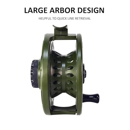 Aventik HVCE Graphite Fly Reel Center Drag System Classic III Graphite 3/4, 5/6, 7/8wt Large Arbor Freshwater Fly Fishing Reels - size: 5/6, style: With Extra Spool