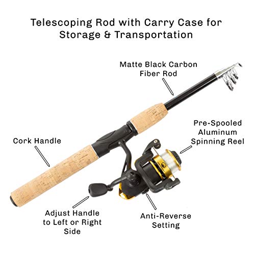 Wakeman Wakeman Telescopic Fishing Rod and Reel