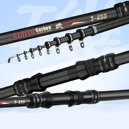 Portable Telescopic Fishing Rod – 9/12/15/18/20ft Carbon Spinning Rod, Ultralight for Small to Medium Fish, Lure 0.2-1.5oz, Ideal for Travel, Trout & Carp - size: 5.4M/18Ft