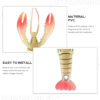 Veemoon 5pcs Reusable Soft Crawfish Fishing Lures Set, Artificial Baits for Freshwater and Saltwater Angling, Lifelike Soft Plastic Baits for Bass, Trout, and Crayfish Fishing