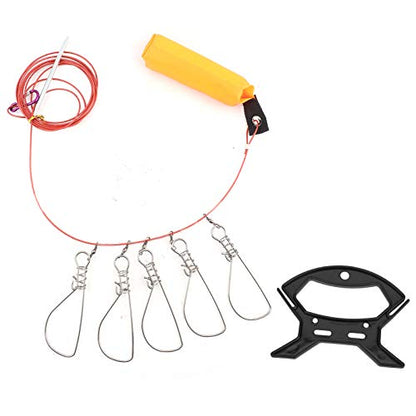 Fishing Lock Buckle Stainless Steel Live Fish Stringer Lock for Easy Fish Handling and Release Fishing Tackle Accessories for Fishermen Material:Stainless Steel,Size:3.5m,Applicable Scene:Boat