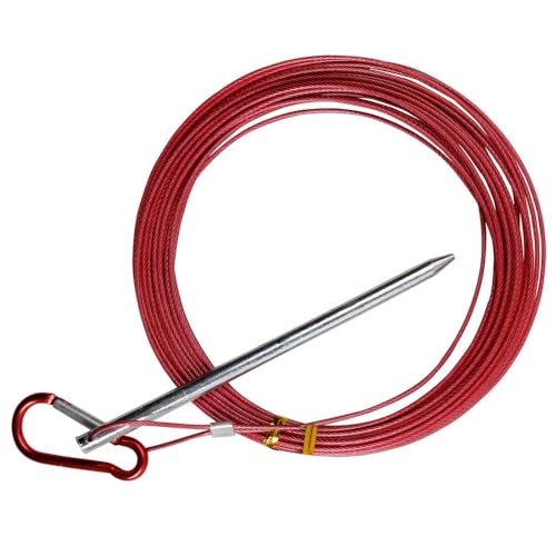 2-Piece 5-Metal-Snap Fishing Stringer with Float 350cm(137.80in) - Stainless Steel Wire Rope Heavy-Duty Fish Lock for Sea/Ice/Kayak Fishing
