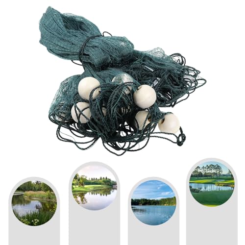 6.5 x 33ft / 10 x 65ft Fishing Drag Fish Net, Large Gill Fishing Net, Hand Made Nylon Beach Seine Nets, High Density Mesh Fishing Equipment Beach Drag for Fishing at Ponds, Creeks, Rivers, Sea, Lake