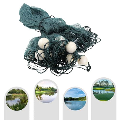 6.5 x 33ft / 10 x 65ft Fishing Drag Fish Net, Large Gill Fishing Net, Hand Made Nylon Beach Seine Nets, High Density Mesh Fishing Equipment Beach Drag for Fishing at Ponds, Creeks, Rivers, Sea, Lake