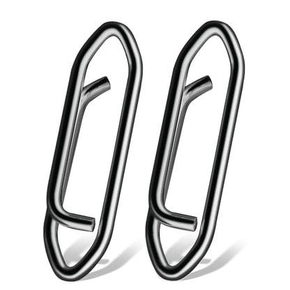 AMYSPORTS High Strength Fishing Snap Saltwater Stainless Connector Snaps Swivels Tackle Steel Power Fishing Clip Lure Quick Change Black Nickel - size: Size2 (66lb) 50 pcs