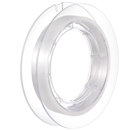 Tatuo 218 Yards/ 654ft Clear Fishing Line 0.25mm Nylon Invisible Thread String for Hanging Christmas Ornaments, Bracelet Making, Sew Hobby, Clear Beading Thread with Bead Needle - size: 0.25mm