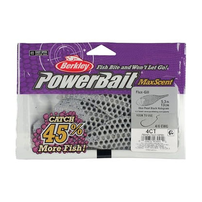 Berkley PowerBait MaxScent Flux-Gill - color: Blue Pearl Black Hologram, size: 5.3"