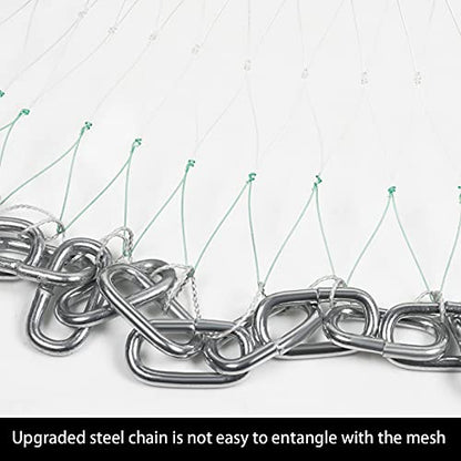 Lucky Monet 10/12/13.3/15ft Radius Large American Saltwater Fishing Cast Net for Bait Trap Fish, Easy Throw Thicken Nylon Line w/Upgraded Steel Chain Sinker, 5/8 Inches Mesh Size - size: 15FT Radius