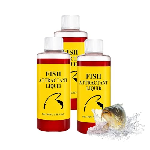 Concentrated Fish Attractant Liquid, Fast-Acting Red Worm Formula 100ml, Powerful Bait Additive for Freshwater Fishing, Enhances Scent & Improves Bite Response for Trout, Panfish - color: 3PCS