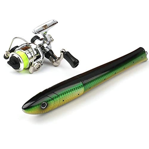 Pen Fishing Pole 55 Inch Mini Pocket Rod Travel Set for Ice Fly Sea Saltwater Freshwater 1.4m