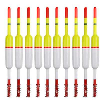 Wood Slip Bobbers Fishing Floats and Bobbers Spring Oval Stick Slip Floats for Crappie Catfish Trout Panfish Walleyes Bass Fishing 10/20pcs - color: 2.17in*0.47in*5.63in-10pcs