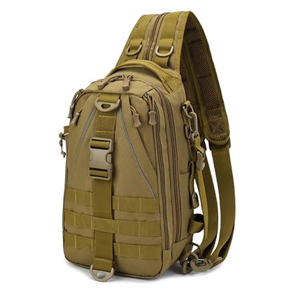 OROOTL Fishing Backpack Tackle Bag with Rod Holder Waterproof Fishing Sling Bag Storage Backpack Ideal Gifts for Men, Large - style: Large